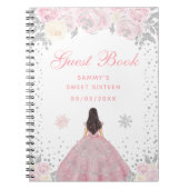 Carnet Rose Brunette Hiver Princesse Douze Ans (Devant)