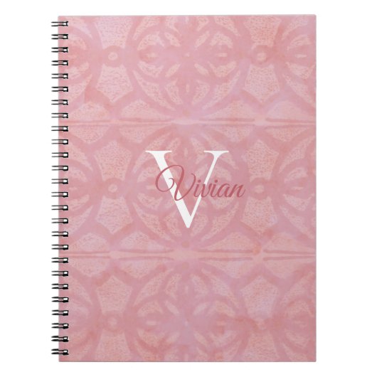 Carnet Rose cerise en fleur (Devant)
