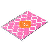 Carnet Rose chaud #2 Marocain #5 Citrouille 3 Monogramme (Côté gauche)
