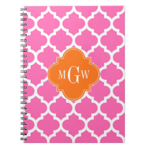 Carnet Rose chaud #2 Marocain #5 Citrouille 3 Monogramme