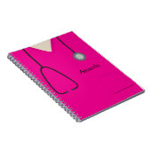 Carnet rose chaud Médicale Scrubs (Côté Droit)