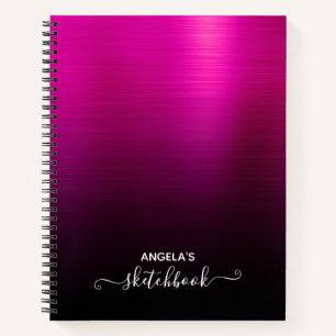 Carnet Rose Chaude et Ombre Noir Croquis