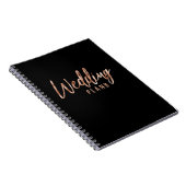 Carnet Rose Chic Gold Moderne Wedding planner de typograp (Côté Droit)