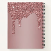 Carnet Rose Chic Gold Sparkle Parties scintillant Drips R (Dos)