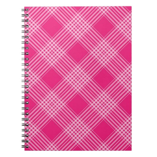 Carnet Rose Clair À Carreaux (Devant)
