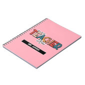 Carnet Rose clair à l'ère de mon enseignement citation (Côté gauche)