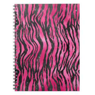 Carnet Rose Clair et Imprimé Animal Glamour Noir