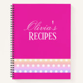 Carnet Rose Clair et Poka Dots (Devant)