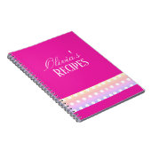 Carnet Rose Clair et Poka Dots (Côté Droit)
