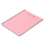 Carnet Rose Clair Professionnel Écriture Manuscrite Uniqu (Côté gauche)