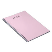Carnet Rose Clair Professionnel Écriture Manuscrite Uniqu (Côté Droit)