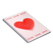 Carnet rose coeur doux (Côté Droit)