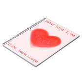 Carnet rose coeur doux (Côté gauche)