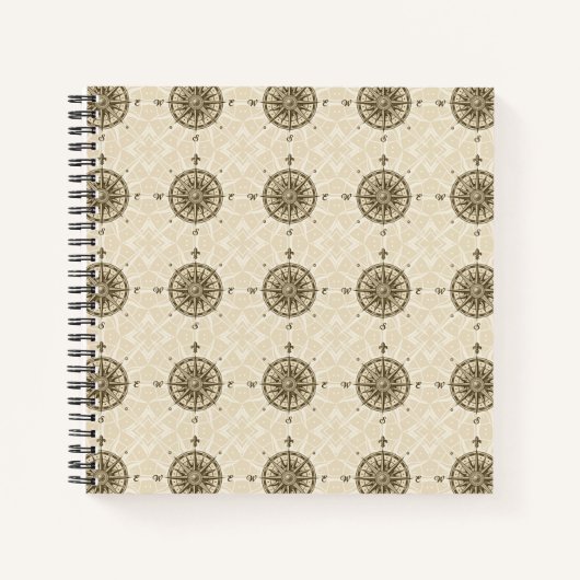 Carnet Rose Compass vintage (Devant)