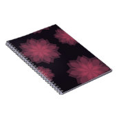 Carnet Rose, cool, tendance, abstraction de fleurs modern (Côté Droit)