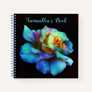 Carnet Rose couleur Cravate turquoise