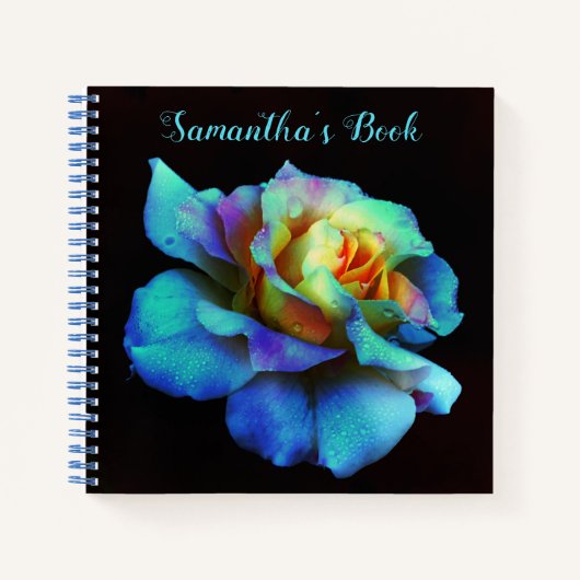 Carnet Rose couleur Cravate turquoise (Devant)