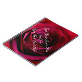 Carnet rose Custom Red Rose Journaux Carnets (Côté gauche)