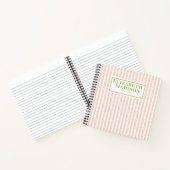 Carnet Rose Cute strié personnalisé (Intérieur)