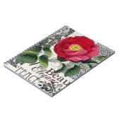 Carnet Rose Damask Joli Floral Antique (Côté gauche)