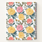 Carnet Rose d'aquarelle rose et jaune (Dos)