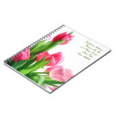 Carnet rose de bouquet de tulipe (Côté gauche)