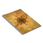 Carnet Rose de boussole antique de style (Côté Droit)