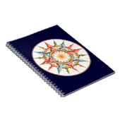Carnet rose de boussole - mandala (Côté Droit)