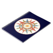 Carnet rose de boussole - mandala (Côté gauche)
