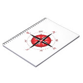 Carnet Rose de boussole rouge (Côté gauche)