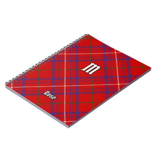 Carnet Rose de clan Tartan (Côté gauche)