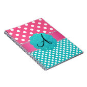 Carnet Rose de diamants de pois de monogramme (Côté Droit)