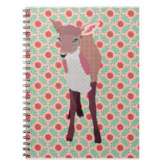 Carnet rose de faon