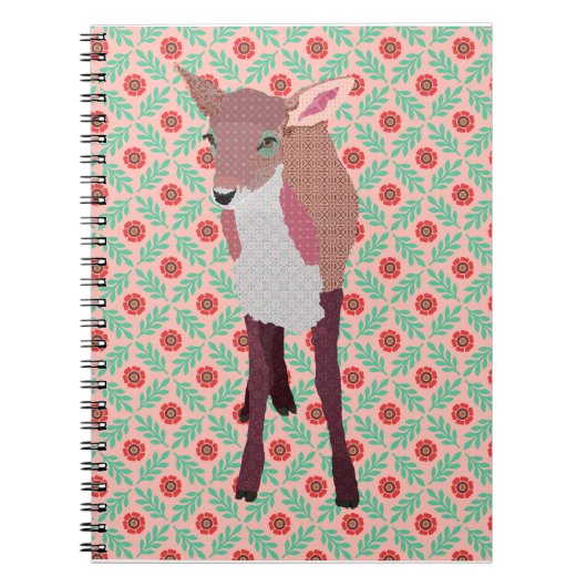 Carnet rose de faon (Devant)