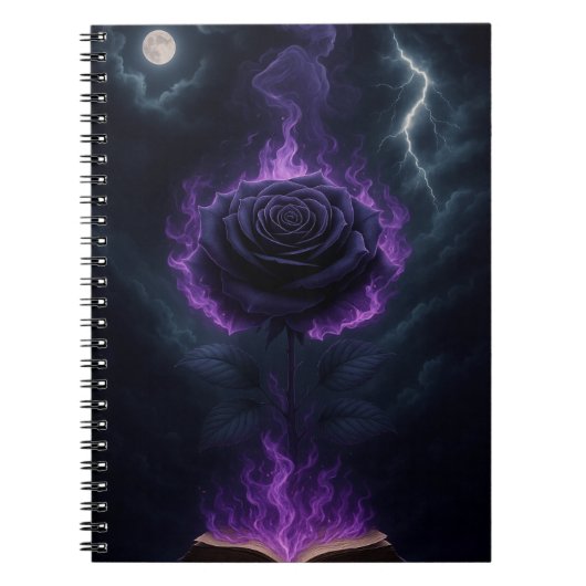 Carnet Rose de Flamme Gothique (Devant)