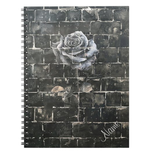 Carnet Rose de graffiti à thème foncé personnalisé (Devant)