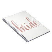 Carnet rose de jeune mariée d'or, police (Côté Droit)