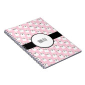 Carnet rose de motif de chat (Côté Droit)