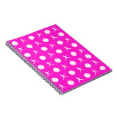 Carnet rose de motif de Fastpitch (Côté Droit)