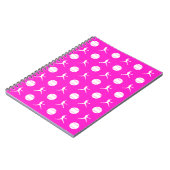 Carnet rose de motif de Fastpitch (Côté gauche)