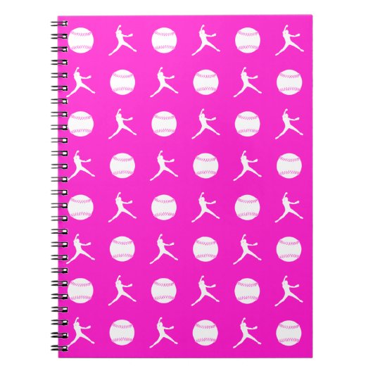 Carnet rose de motif de Fastpitch (Devant)