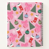 Carnet Rose de Noël mignon (Dos)