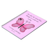 Carnet rose de papillon (Côté gauche)