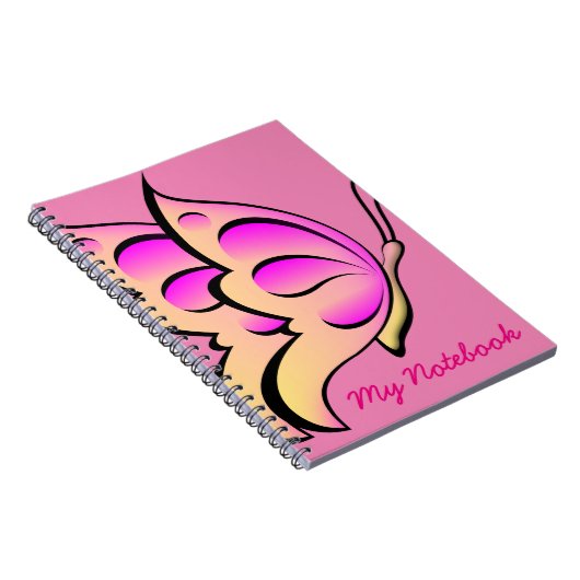 Carnet rose de papillon (Côté Droit)