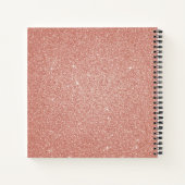 Carnet rose de Parties scintillant d'huile d'or ét (Dos)