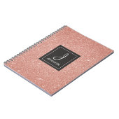 Carnet rose de Parties scintillant d'huile d'or ét (Côté gauche)