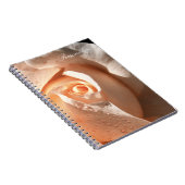 Carnet Rose De Pêche Délicat Avec Dew (Côté Droit)