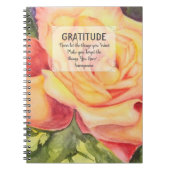 Carnet Rose de pêche jaune Gratitude (Devant)