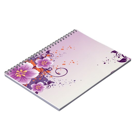 Carnet Rose de prairie à fleurs violettes (Côté gauche)