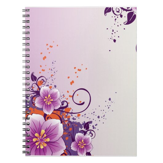 Carnet Rose de prairie à fleurs violettes (Devant)